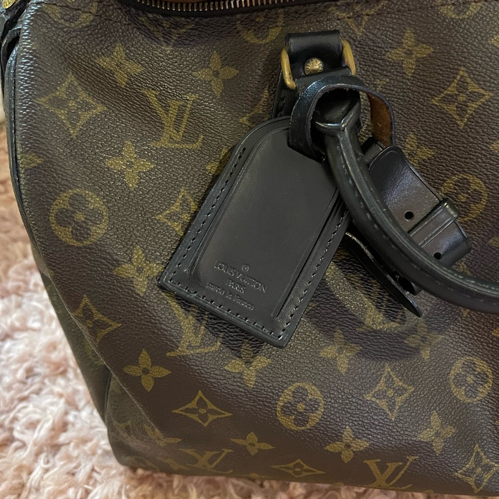 Louis Vuitton Brown Monogram Satchel with Gold Accents - Picture 11 of 15